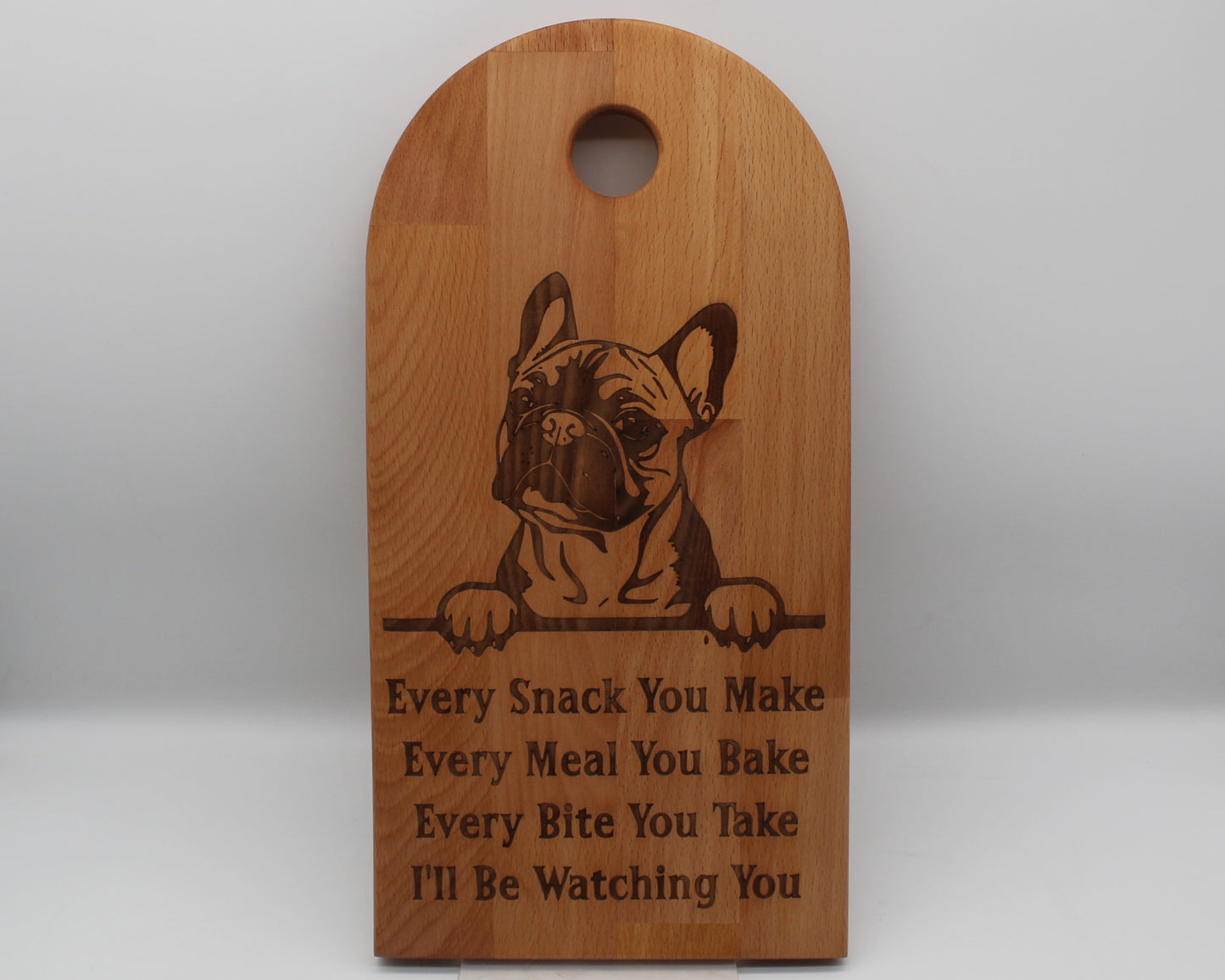 Arch Shaped Every Snack Serving Board - French Bulldog