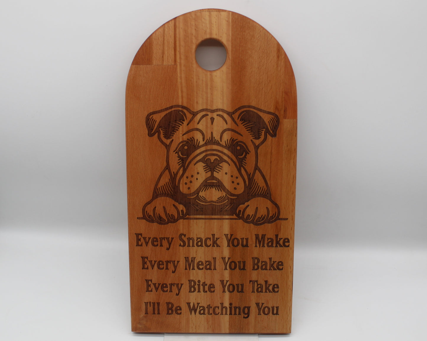 Arch Shaped Every Snack Serving Board - Bulldog (Beech)
