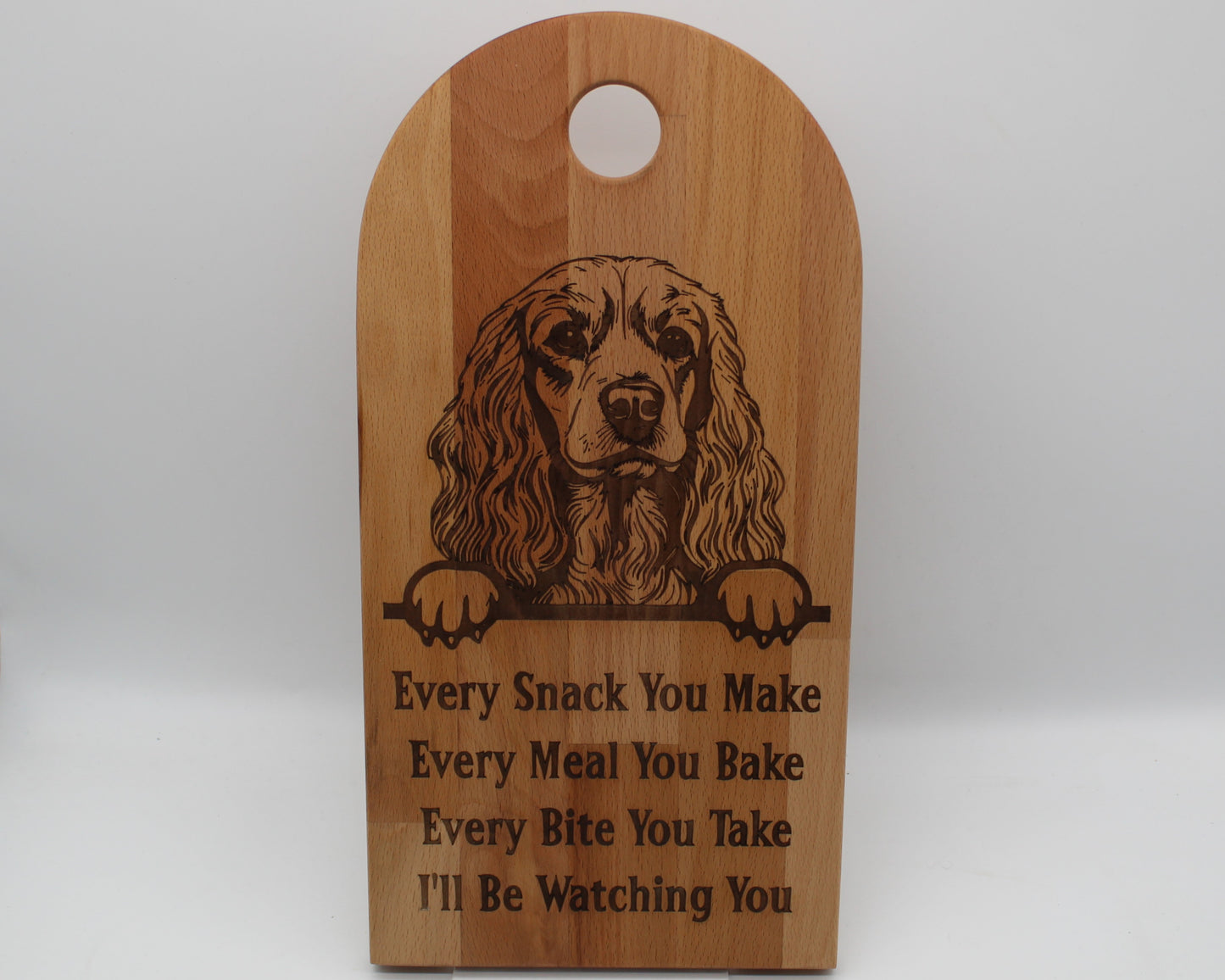 Arch Shaped Every Snack Serving Board - Cocker Spaniel