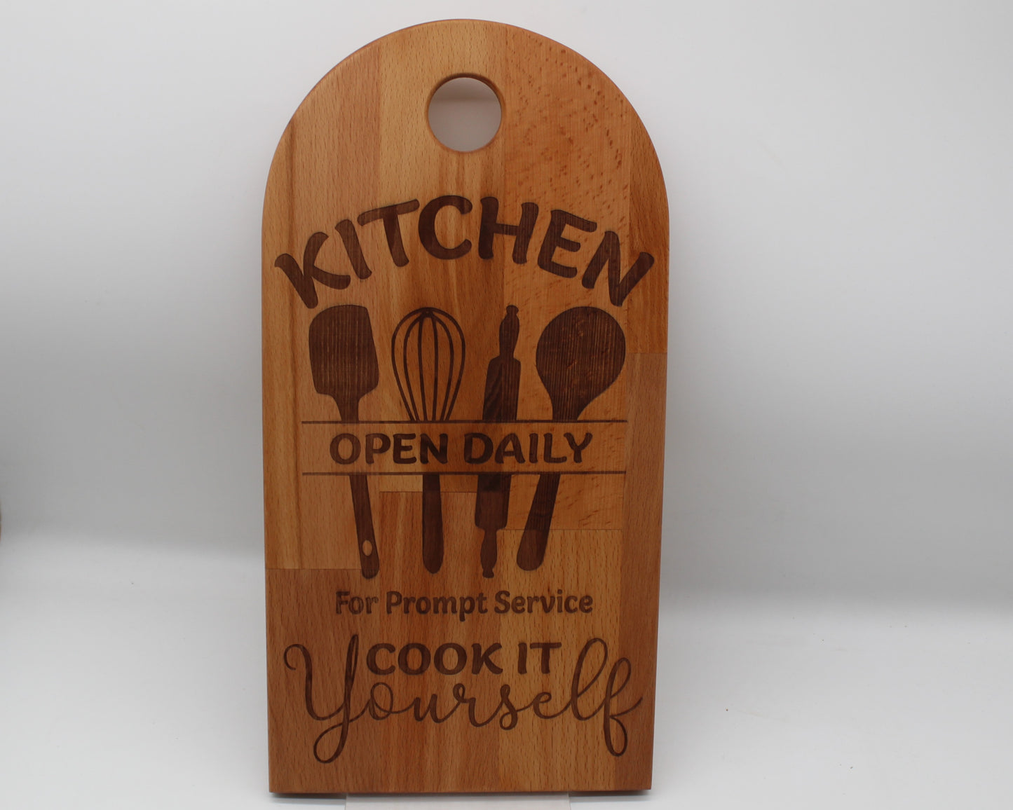 Arch Shaped Kitchen - Opened Daily Serving Board