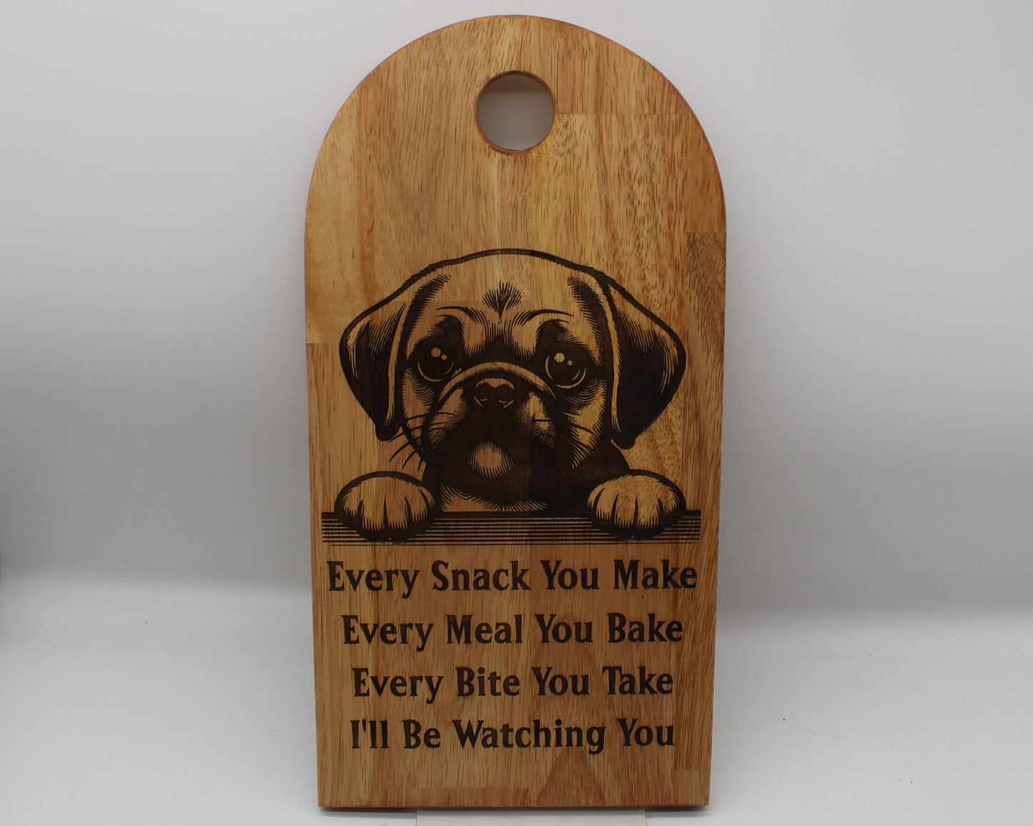 Arch Shaped Every Snack Serving Board - Pug
