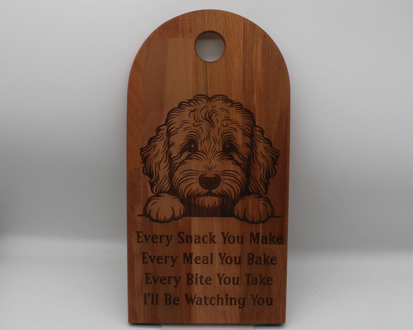 Arch Shaped Every Snack Serving Board - Goldendoodle (Beech)