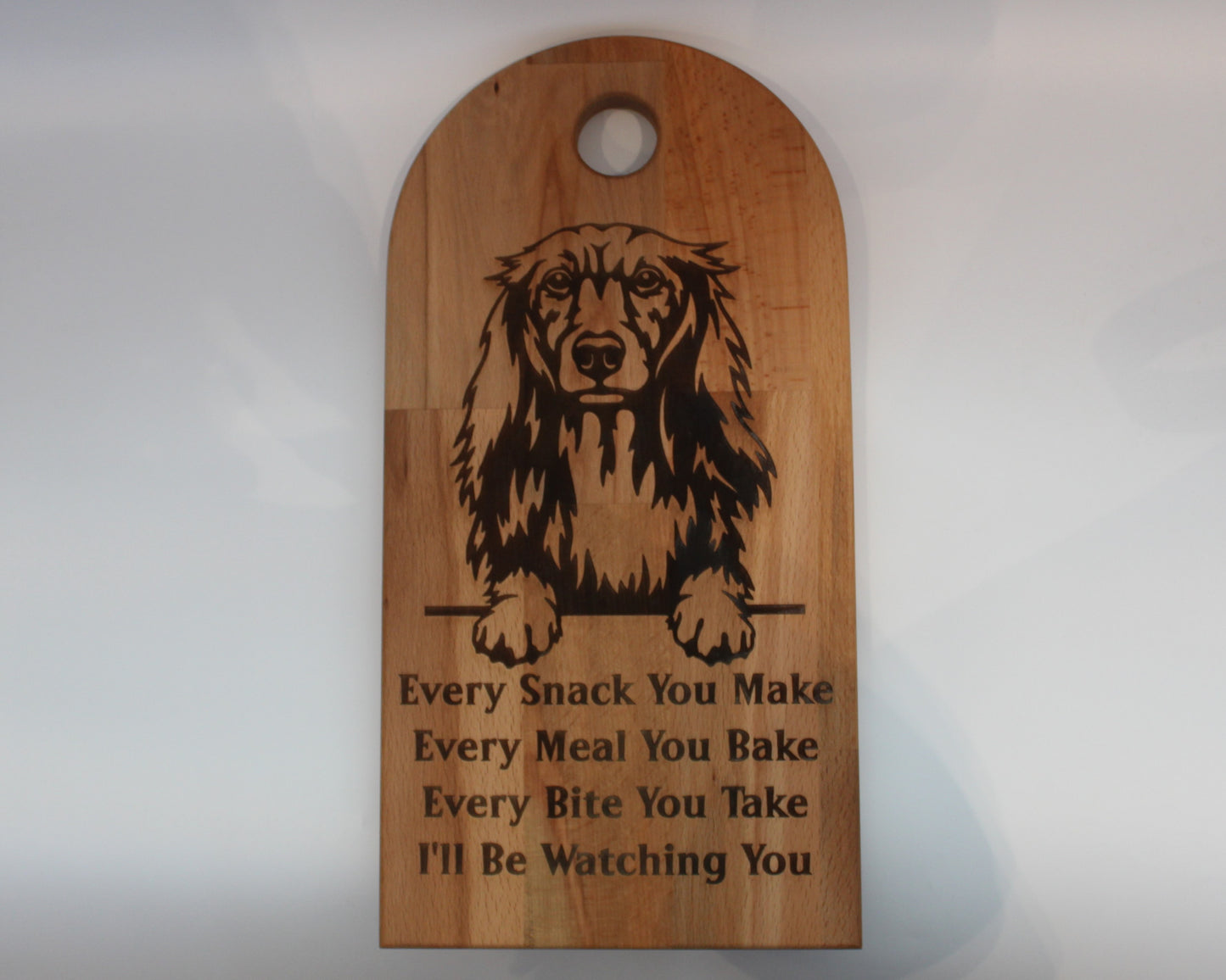 Arch Shaped Every Snack Serving Board - Dachshunds (Beech)