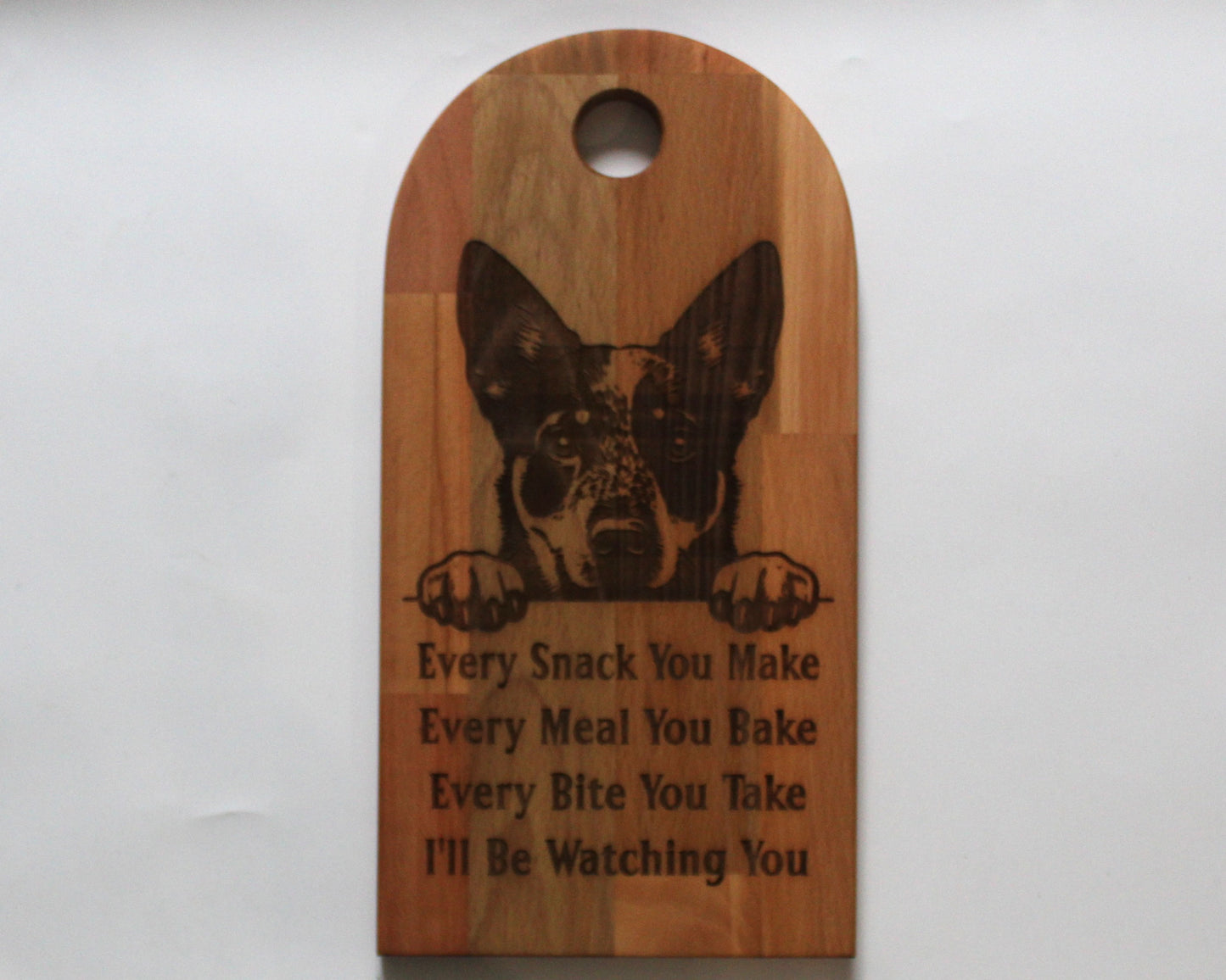 Arch Shaped Every Snack Serving Board - Australia Cattle Dogs /Blue healers