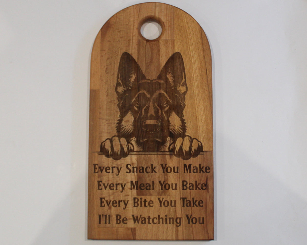 Arch Shaped Every Snack Serving Board - German Shepherds