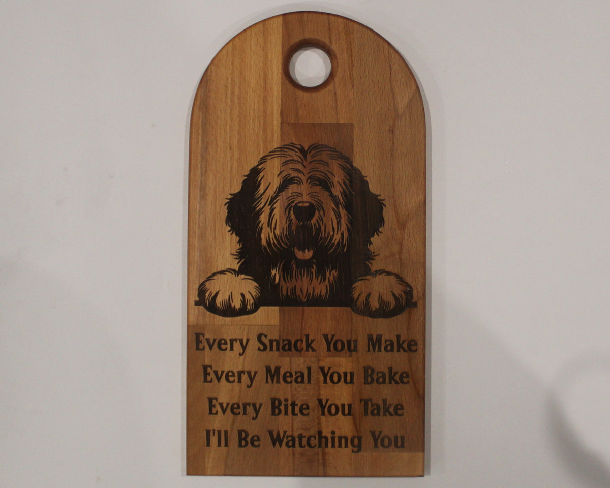 Arch Shaped Every Snack Serving Board - English Sheepdog
