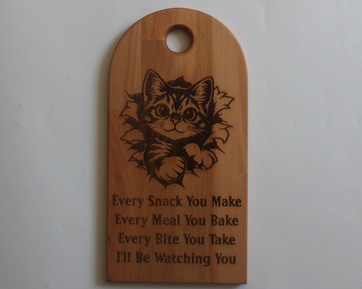 Arch Shaped Every Snack Serving Board - Cats