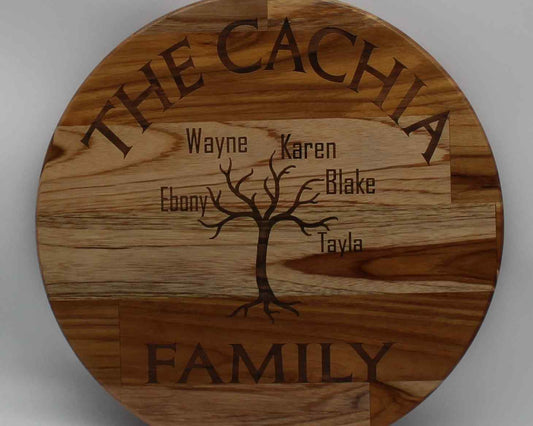 Lazy Susan Family Tree Personalised Extra Large - Haisley Design