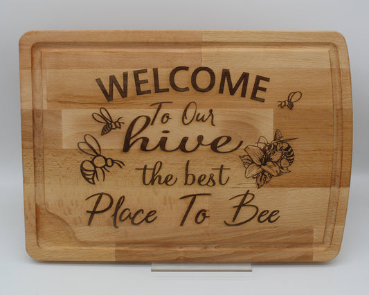 Welcome to our hive chopping board - haisley design