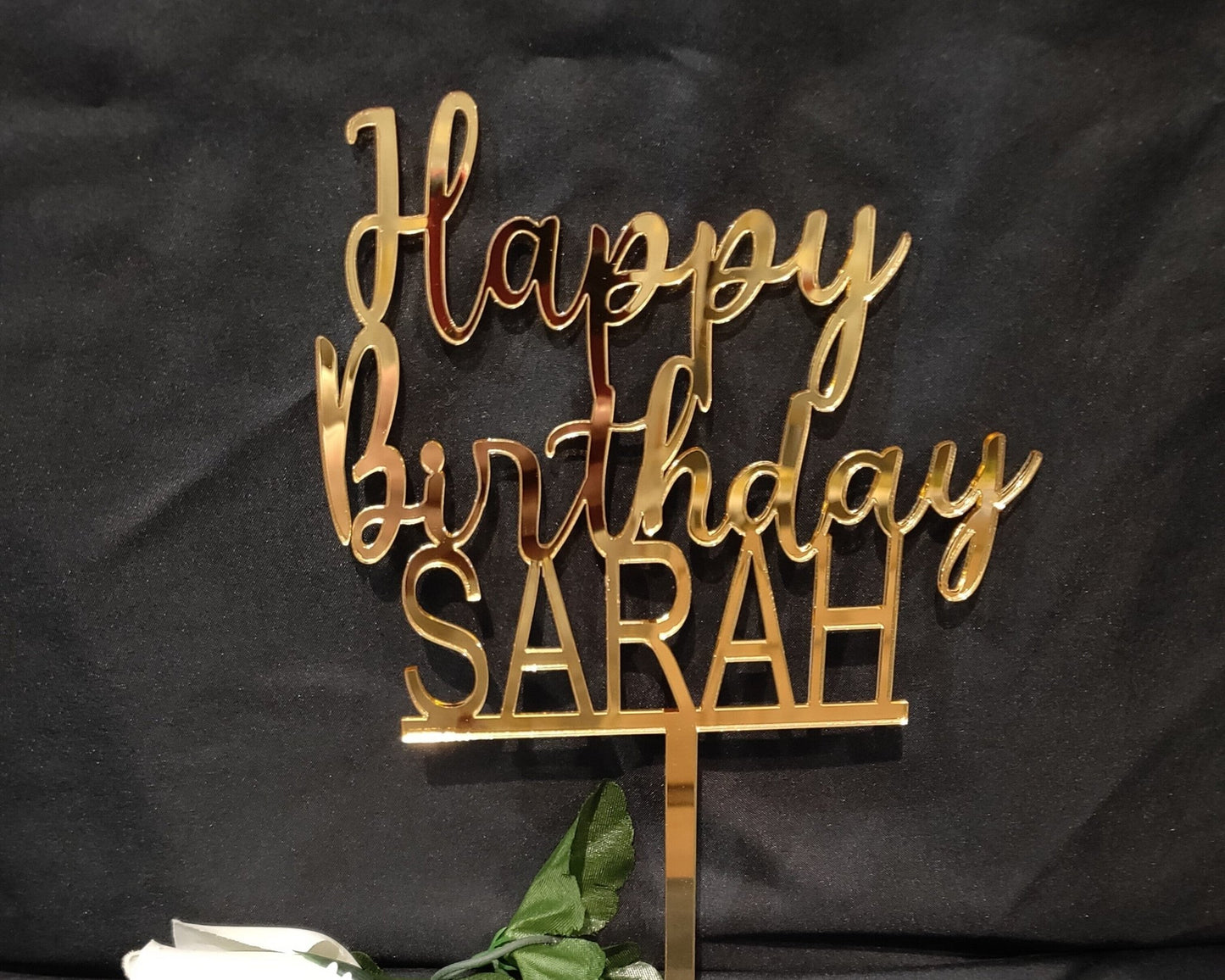 Happy Birthday Cake Topper Personalised - Haisley Design