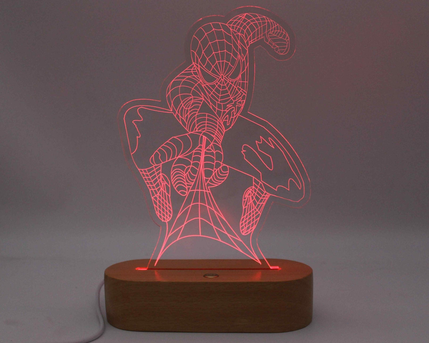 Spiderman 3D Illusion Night Light - Haisley Design