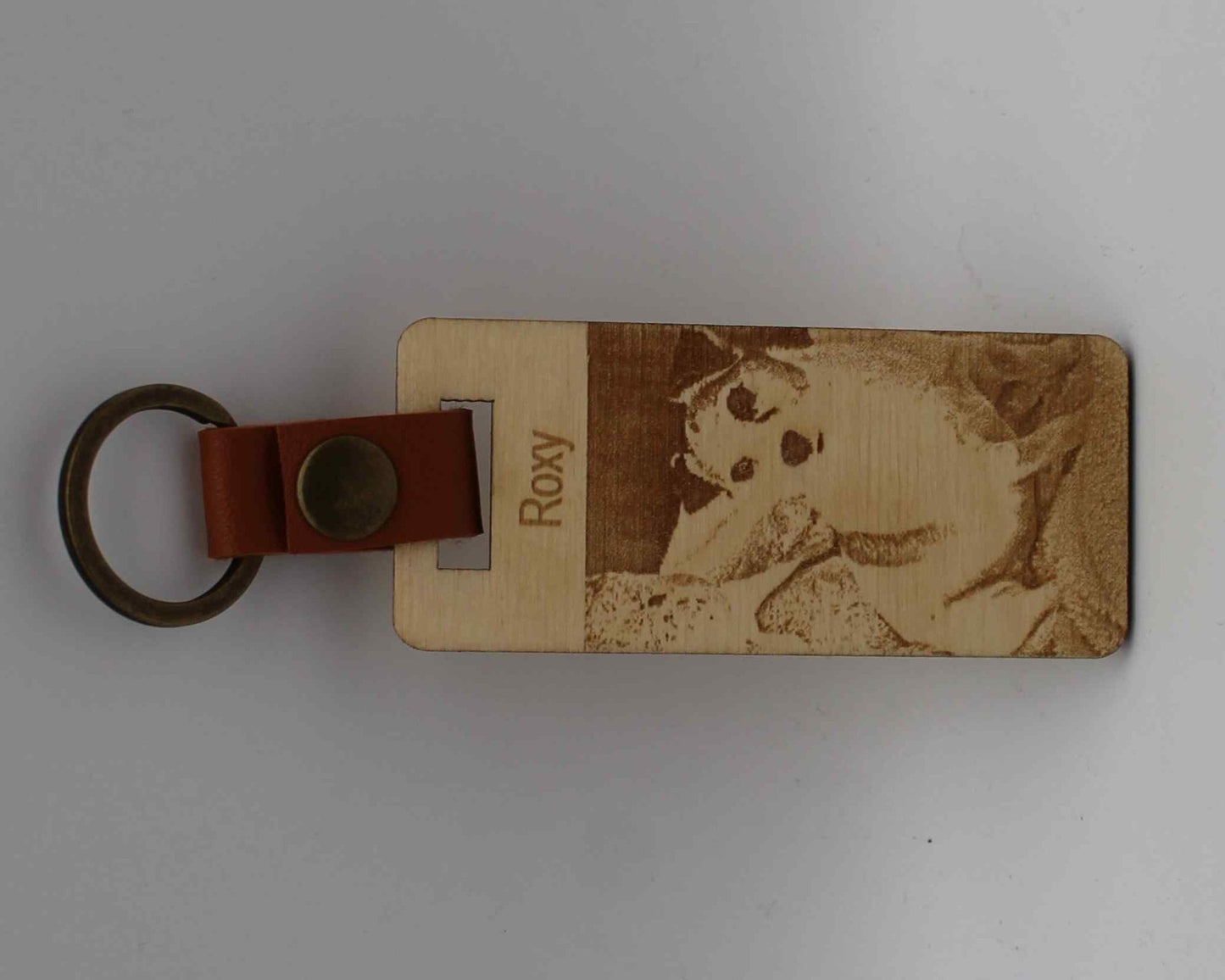 Wooden Engraved Pet Picture Keychain - Haisley Design