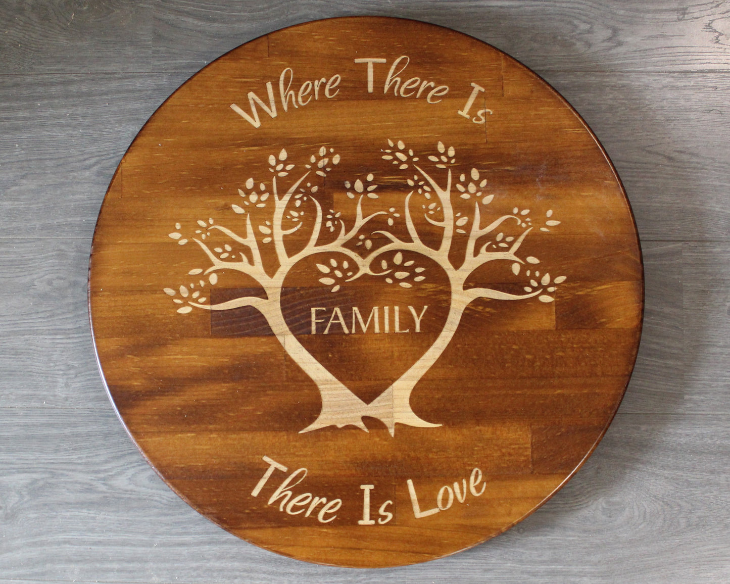Lazy Susan Where There Is Family - extra large 60cm