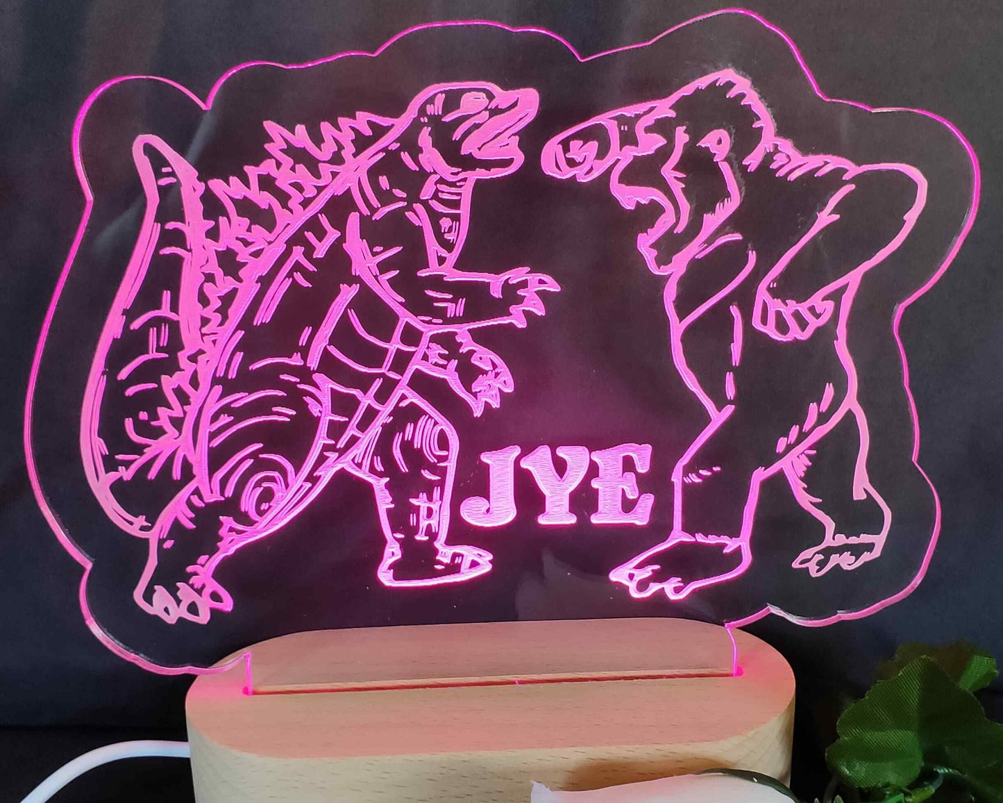 King Kong / Godzilla Night Light Personalised