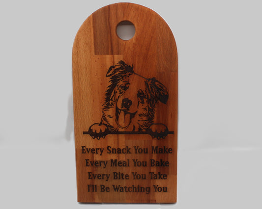 Arch Shaped Every Snack Serving Board - Australian Shepherd