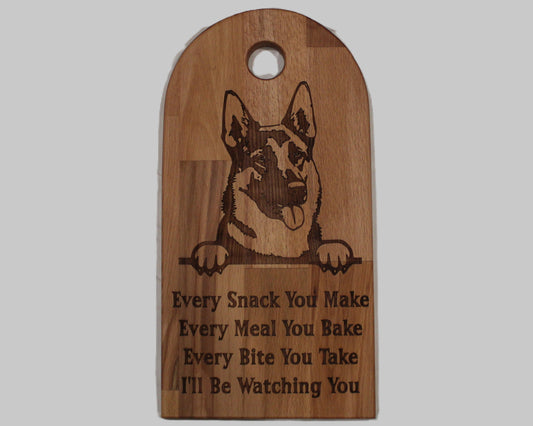 Arch Shaped Every Snack Serving Board - German Shepherd