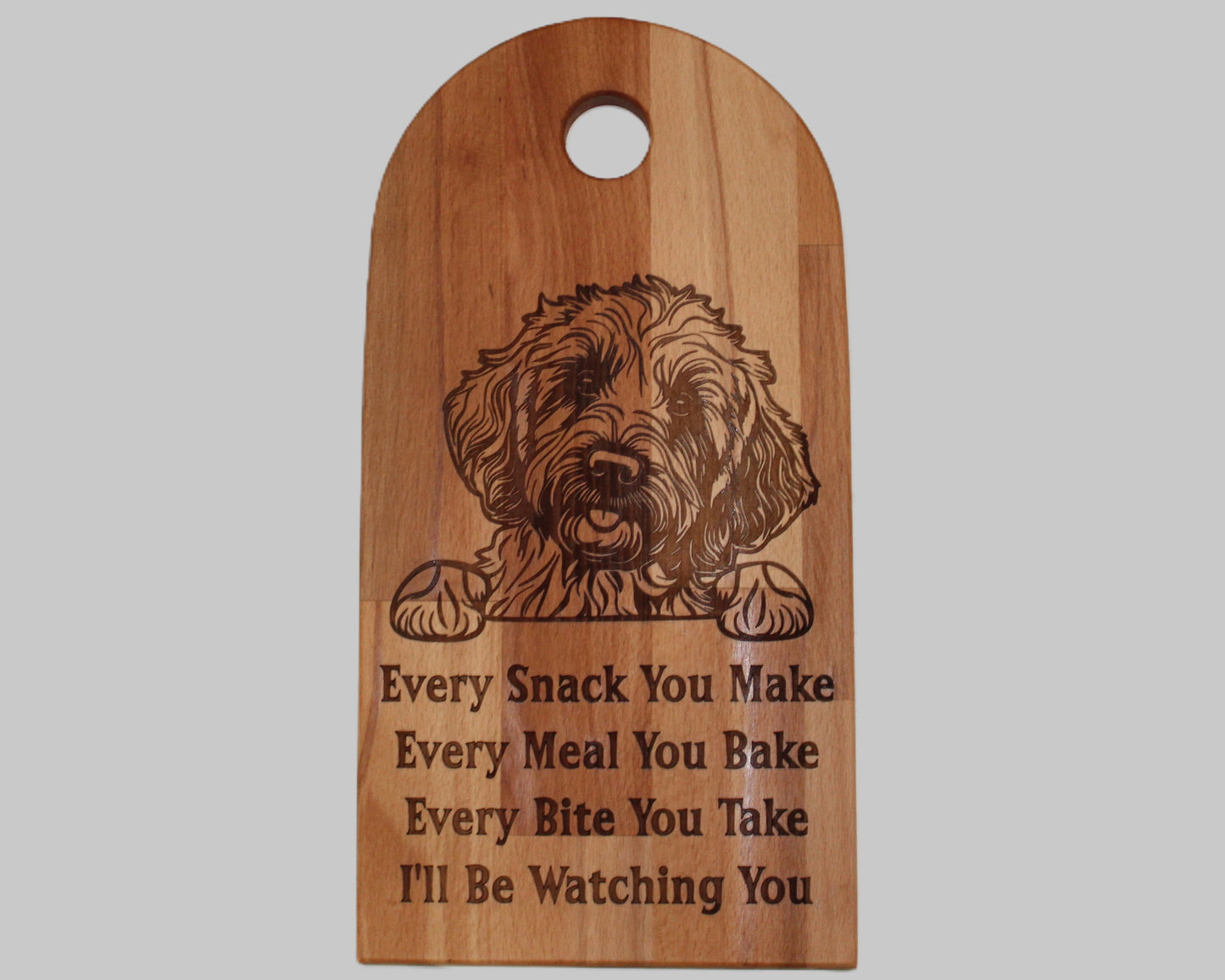 Arch Shaped Every Snack Serving Board - Goldendoodle (Beech)