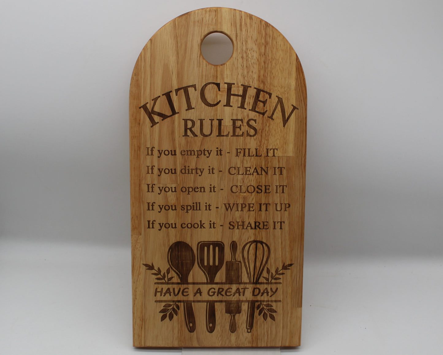 Arch Shaped Kitchen - Rules Serving Board
