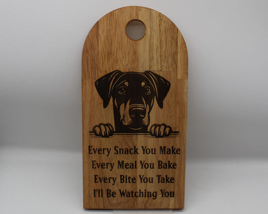 Arch Shaped Every Snack Serving Board - Doberman