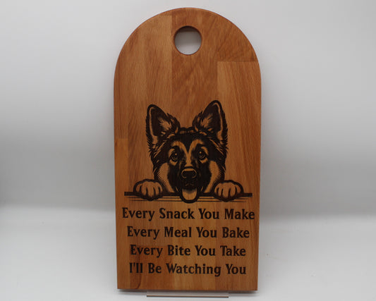 Arch Shaped Every Snack Serving Board - German Shepherd