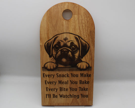 Arch Shaped Every Snack Serving Board - Pug