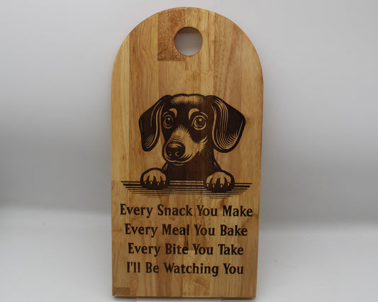 Arch Shaped Every Snack Serving Board - Dachshund