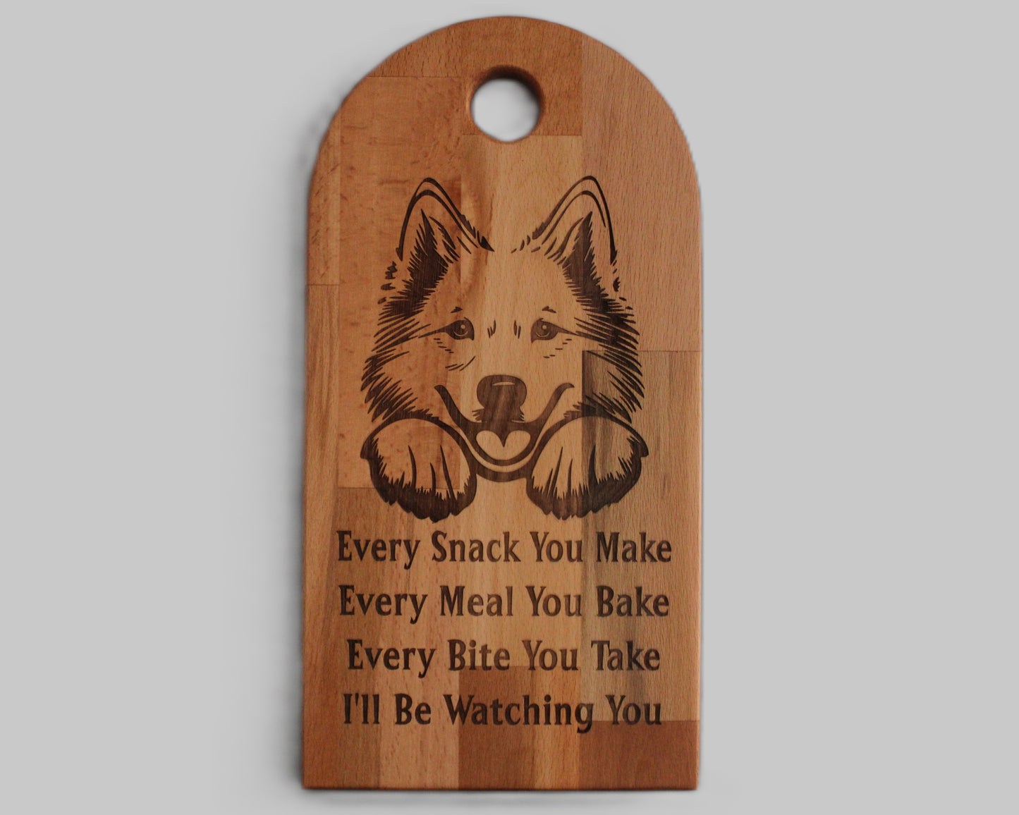 Arch Shaped Every Snack Serving Board - Samoyed (Beech)