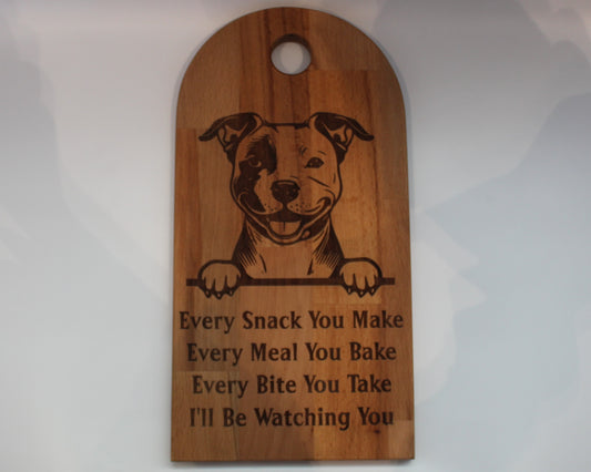 Arch Shaped Every Snack Serving Board - Pitbull (Beech)