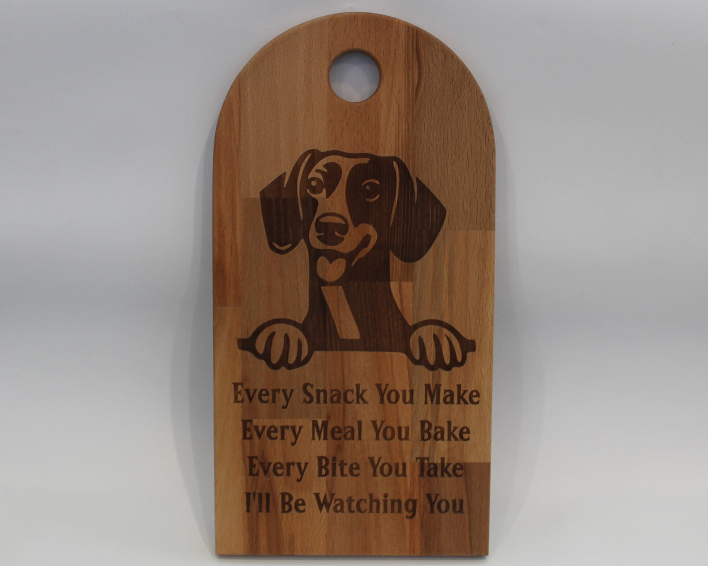 Arch Shaped Every Snack Serving Board - Dachshunds (Beech)