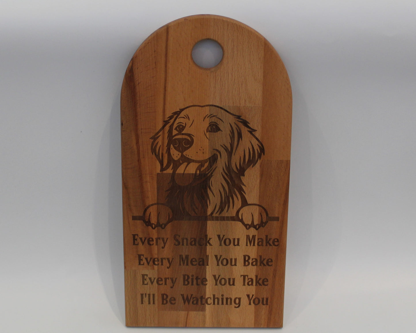 Arch Shaped Every Snack Serving Board - Golden Retriever (Beech)