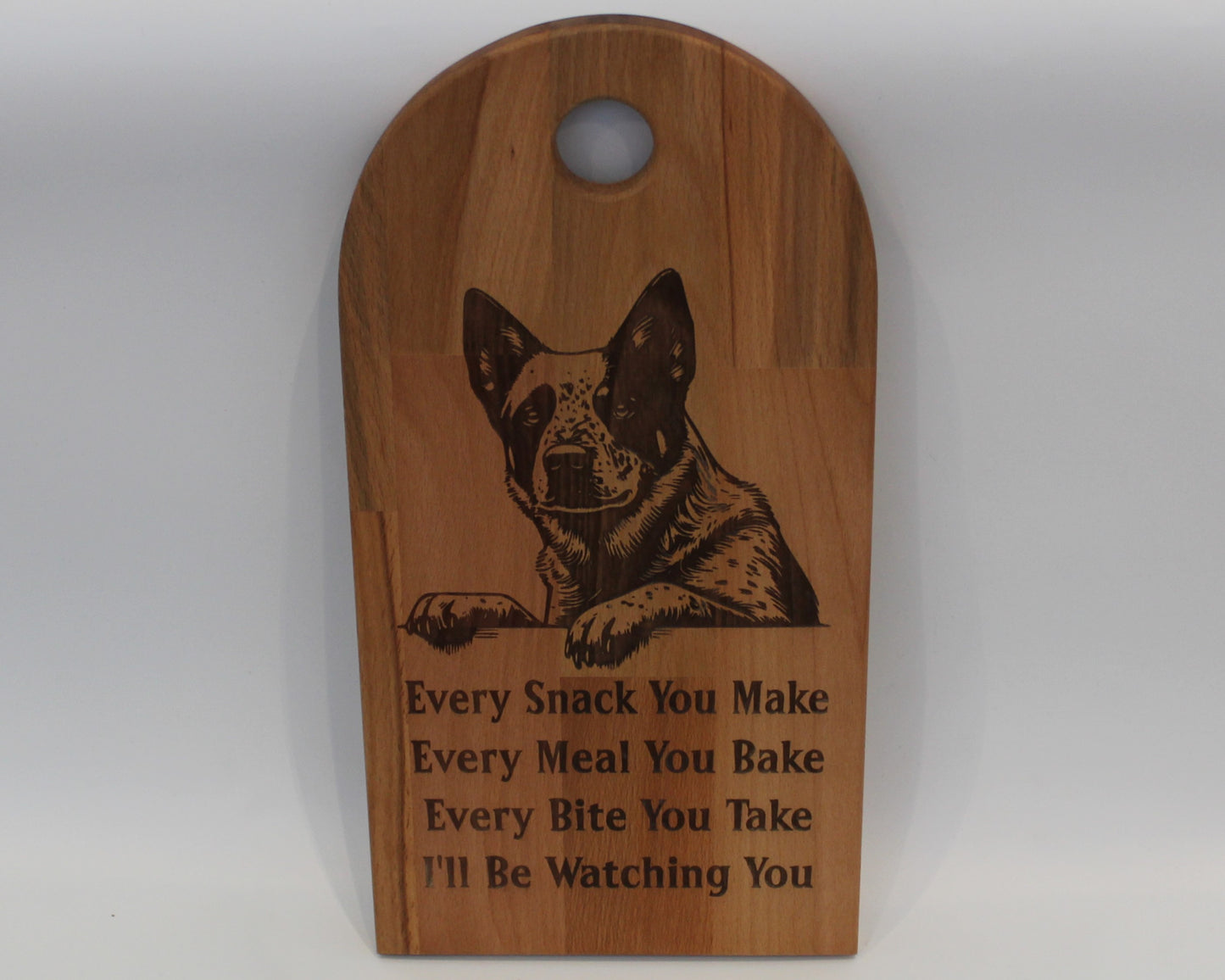 Arch Shaped Every Snack Serving Board - Australia Cattle Dogs (Beech)