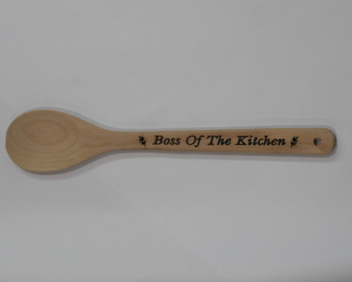 Wooden Spoon Engraved Assorted Designs 3