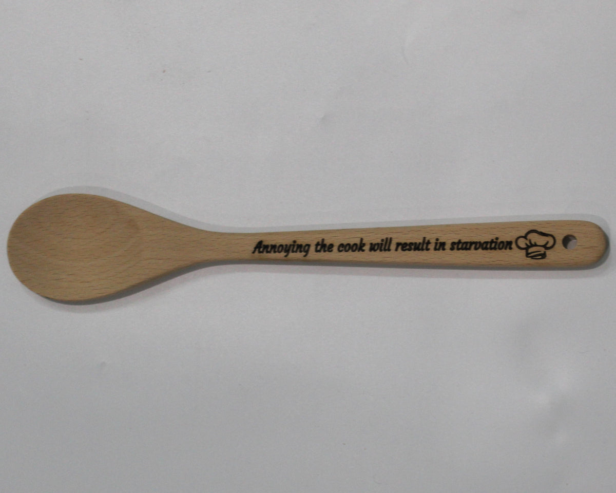 Wooden Spoon Engraved Assorted Designs 2