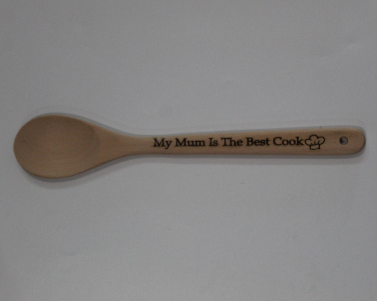 Wooden Spoon Engraved Assorted Designs 1 - Mum, Grandma, Nonno, etc