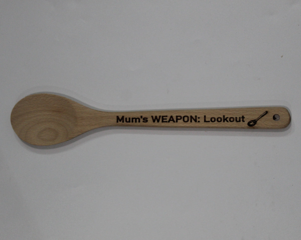 Wooden Spoon Engraved Assorted Designs 1 - Mum, Grandma, Nonno, etc