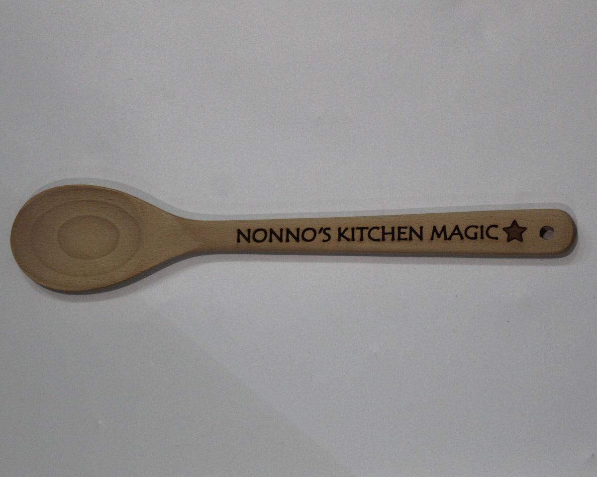 Wooden Spoon Engraved Assorted Designs 1 - Mum, Grandma, Nonno, etc