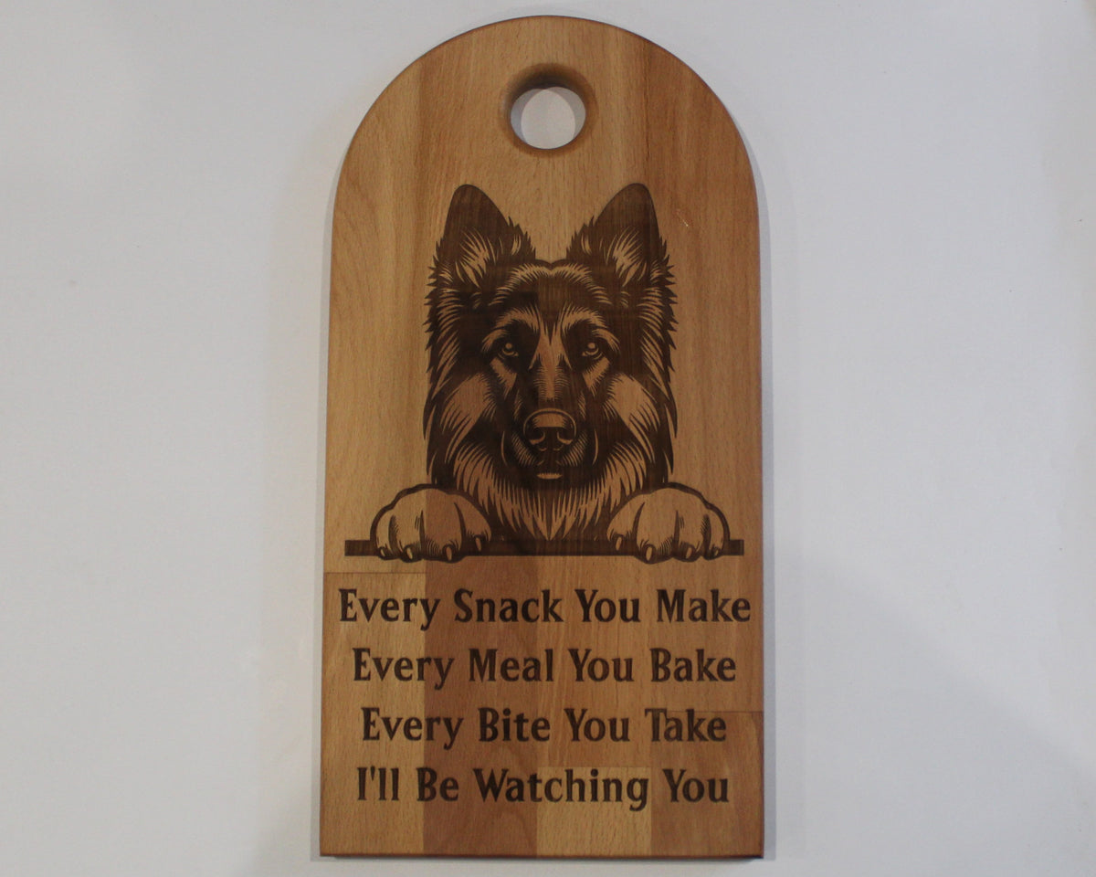 Arch Shaped Every Snack Serving Board - German Shepherds