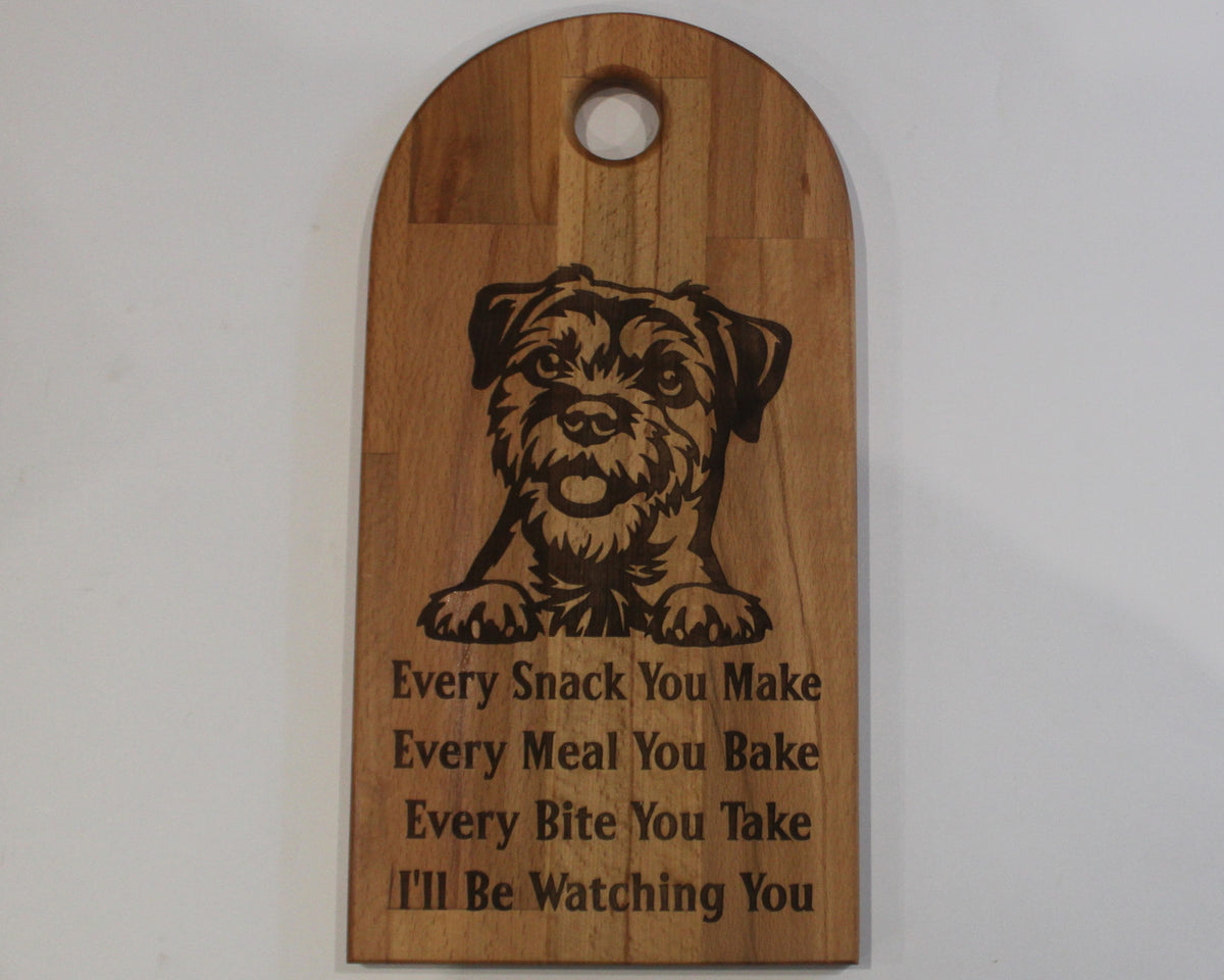 Arch Shaped Every Snack Serving Board - Border Terrier