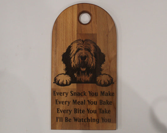 Arch Shaped Every Snack Serving Board - English Sheepdog