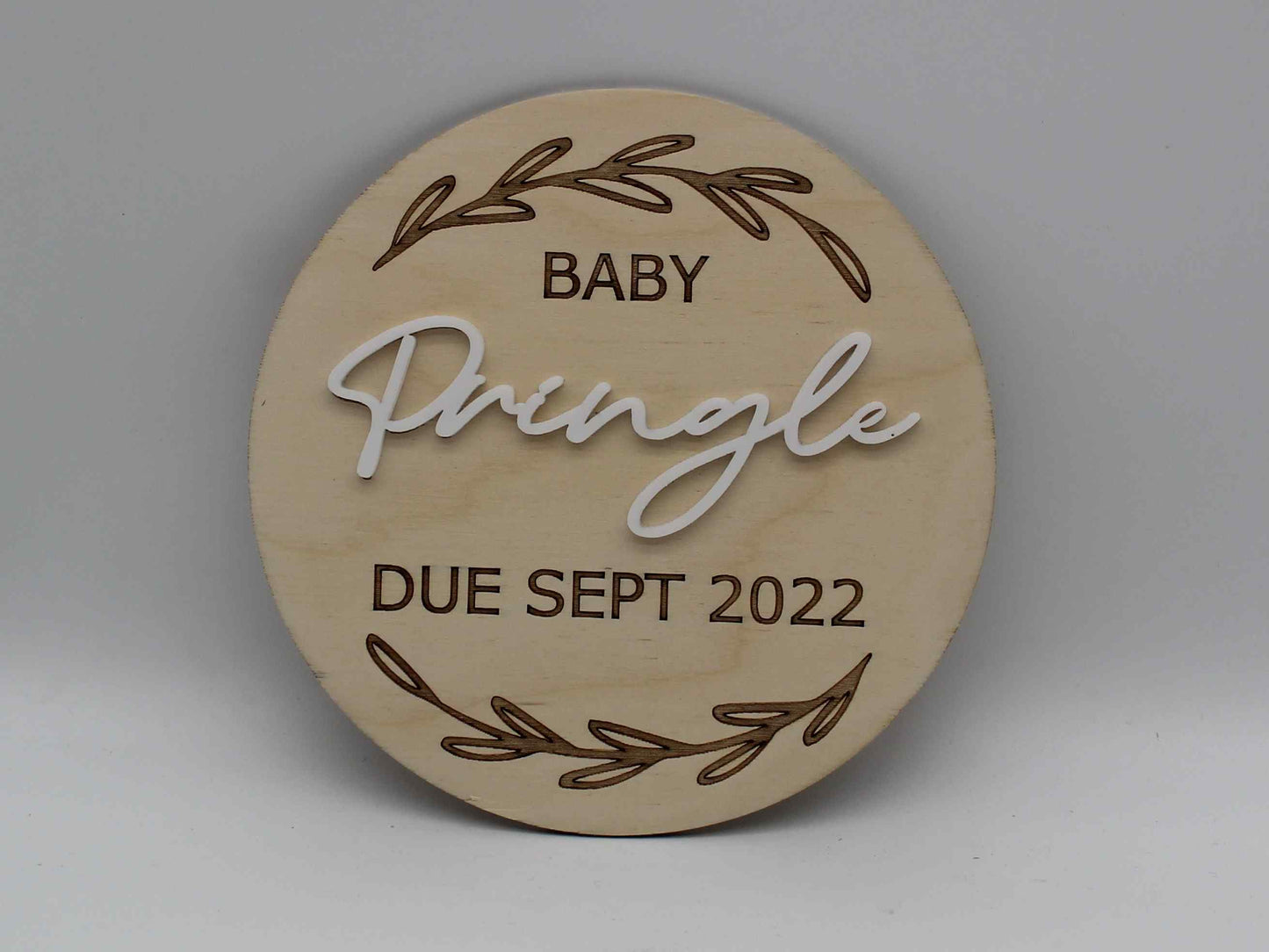 Baby Announcement Disc Personalised