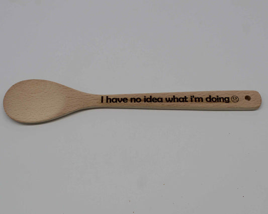 Wooden Spoon Engraved Set 2 Mixed