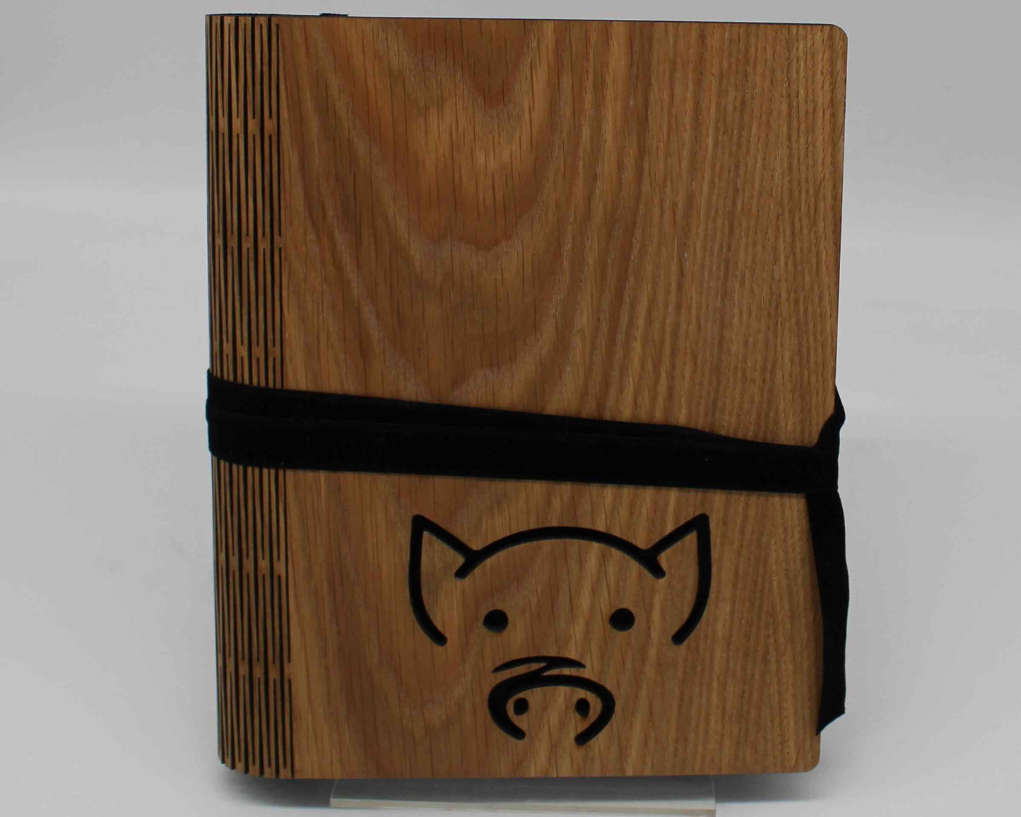 Wooden Living Hinge Note Book (A5) Assorted Designs pig  - Haisley Design