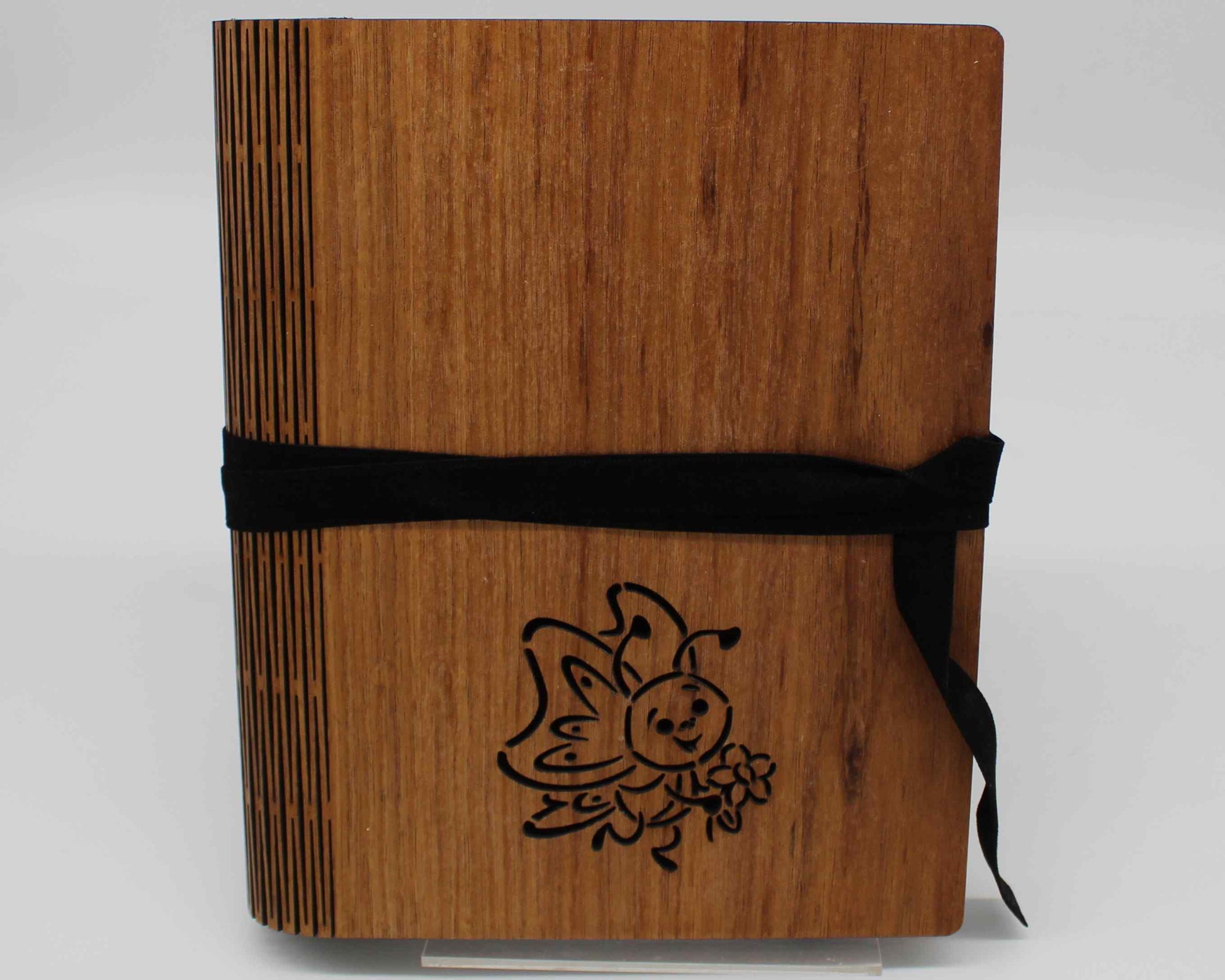Wooden Living Hinge Note Book (A5) Assorted Designs  Butterfly - Haisley Design