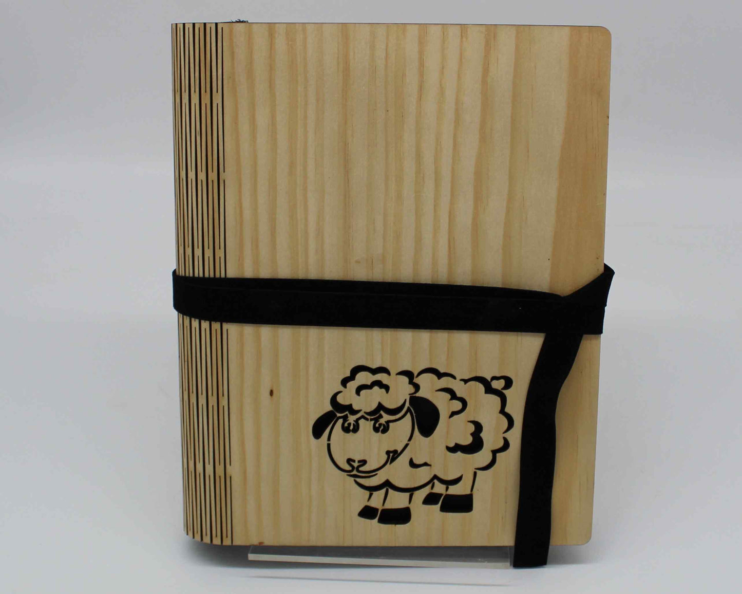 Wooden Living Hinge Note Book (A5) Assorted Designs Sheep  - Haisley Design