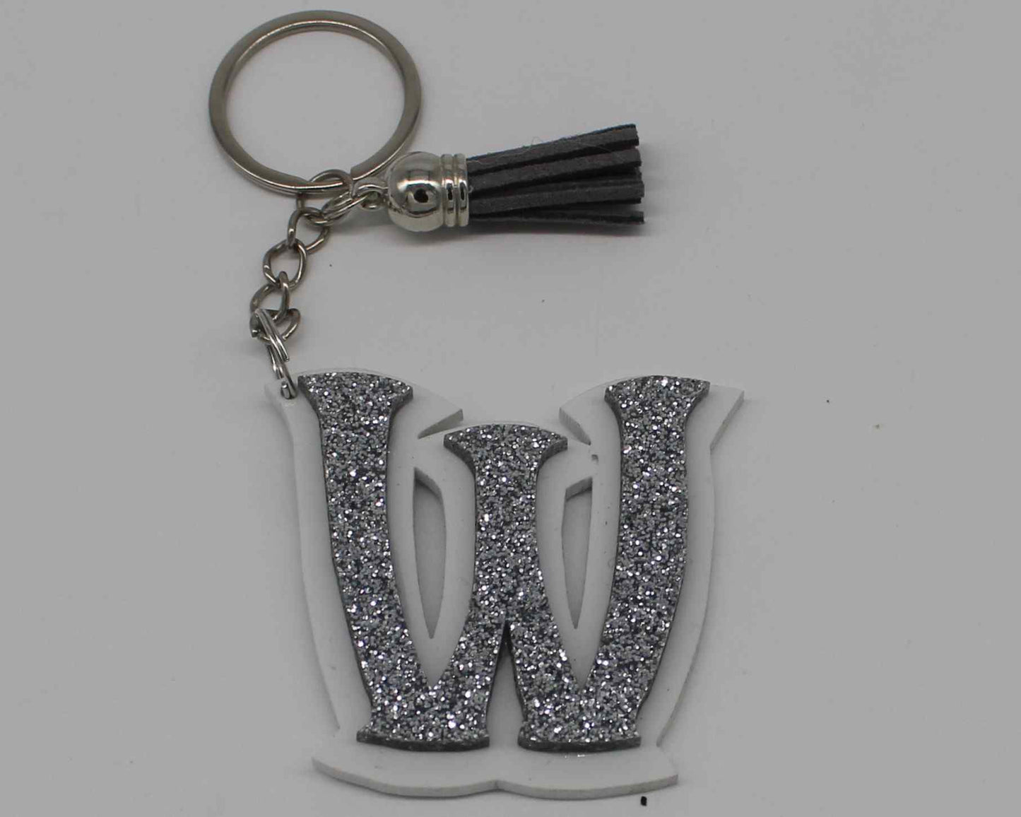Glitter Letter Keychain Bag Tag