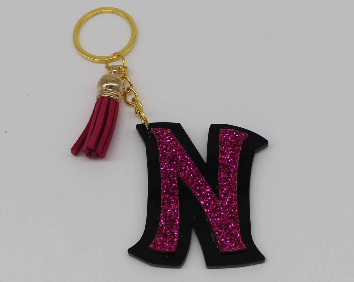 Glitter Letter Keychain - Haisley Design