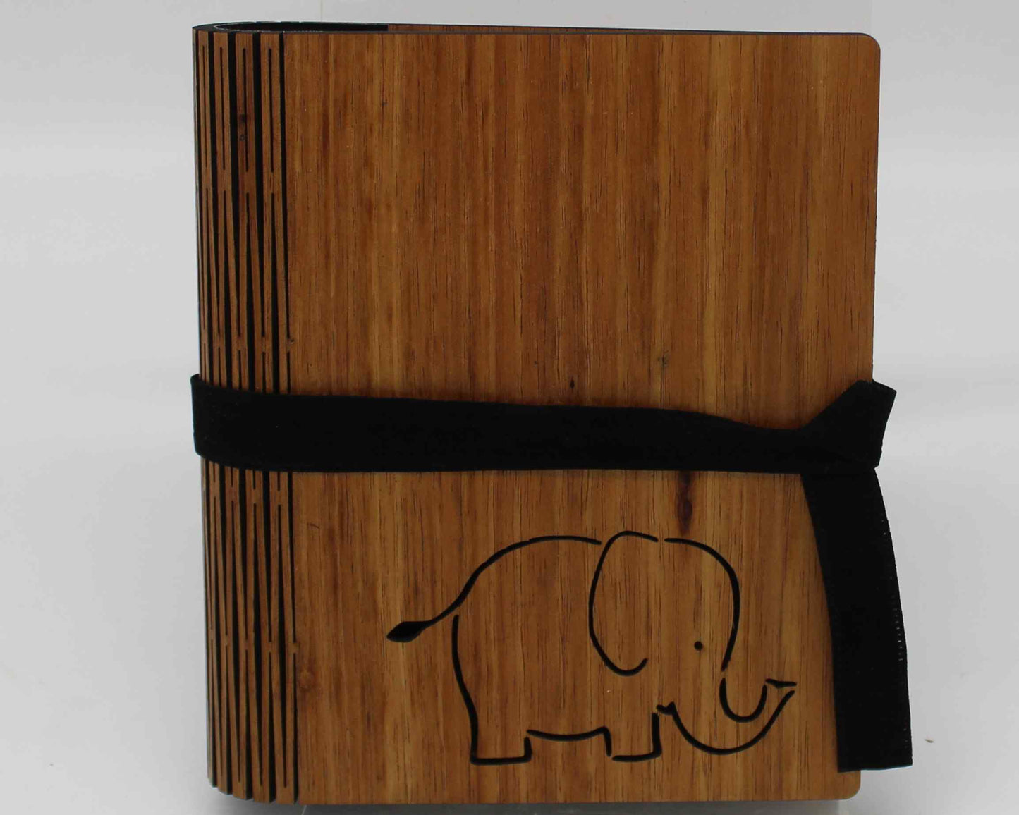 Wooden Living Hinge Note Book (A5) Assorted Designs Elephant - Haisley Design