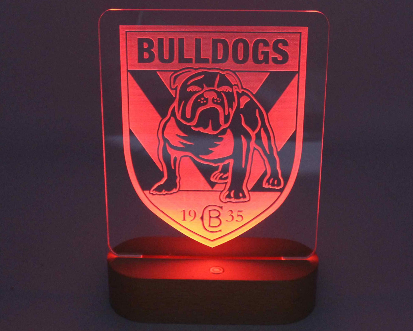 NRL Display Night Light Bulldogs - Haisley Design