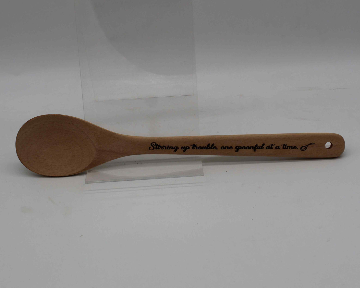 Wooden Spoon Engraved Set 4 Mixed
