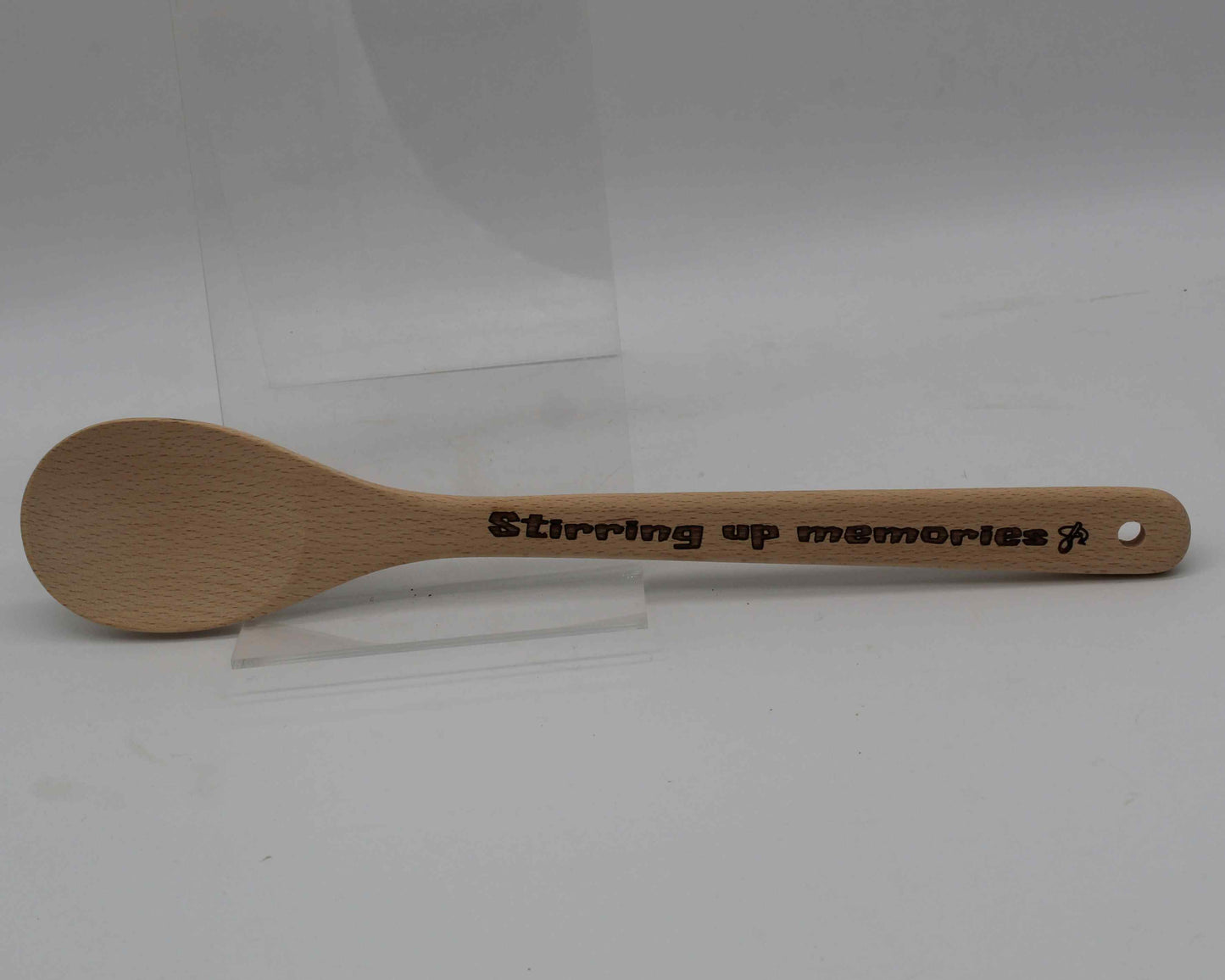 Wooden Spoon Engraved Set 4 Mixed